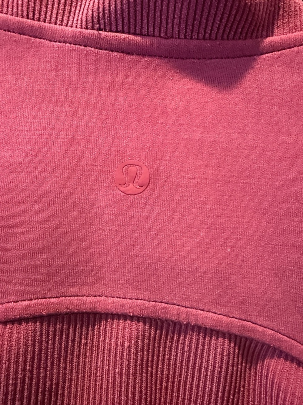 lululemon athletica Cropped Quarter‑Zip Pullover in Berry - Picture 3 of 3